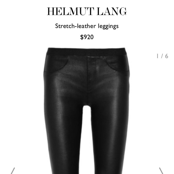 helmut lang stretch leather pants